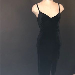 Black velvet dress